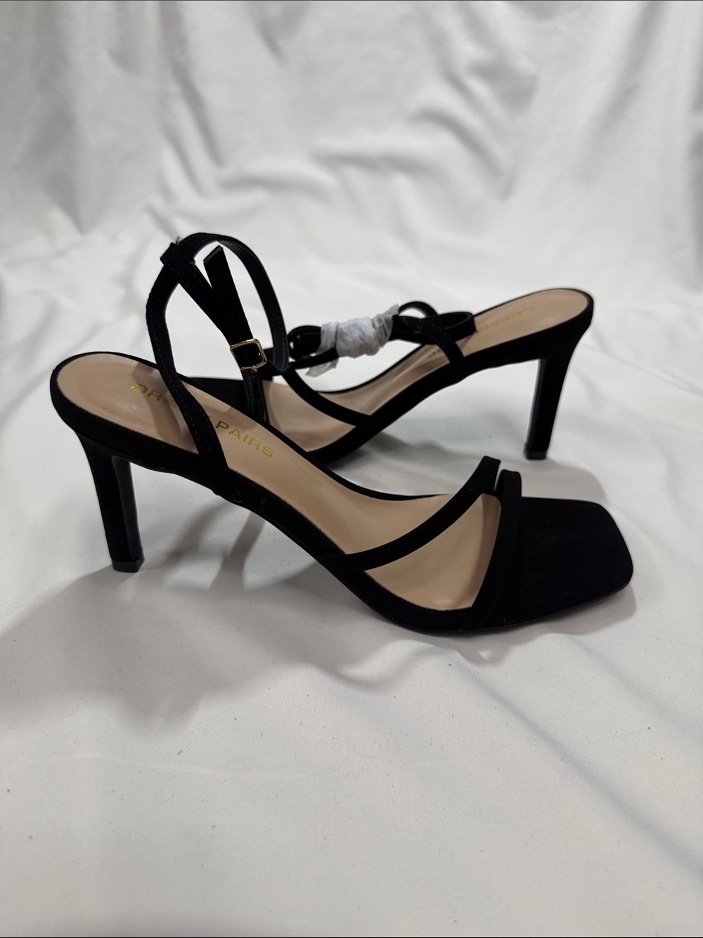 Dream Pairs Black Strappy Heeled Sandals 8.5